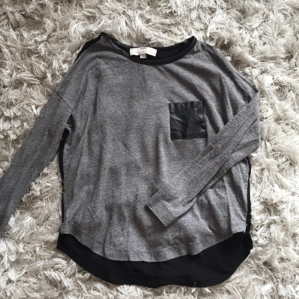 Long sleeve grey T-shirt from Loft